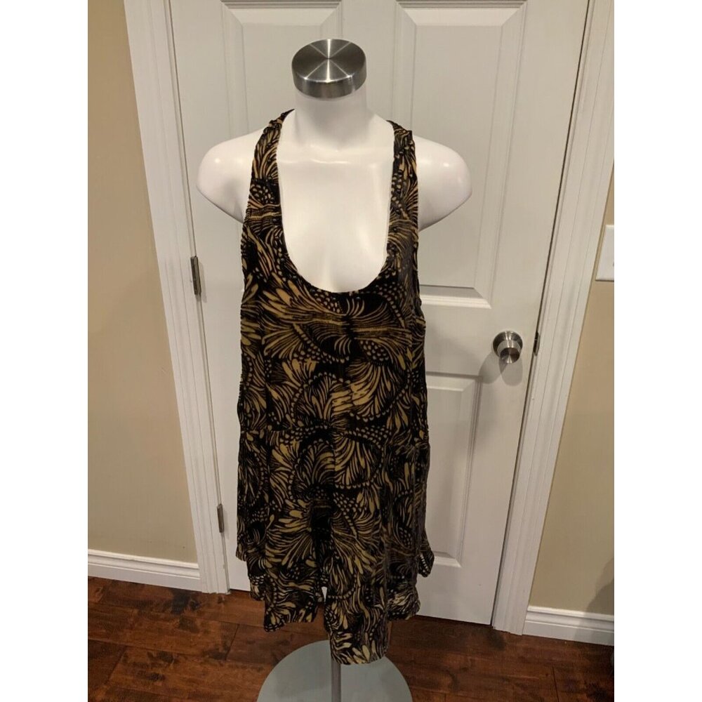 Michael Kors Brown Python Print Mini Sleeveless Tank Dress, Size ML